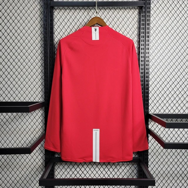 Camisola Manchester United - Principal 2007/2008 Manga Comprida