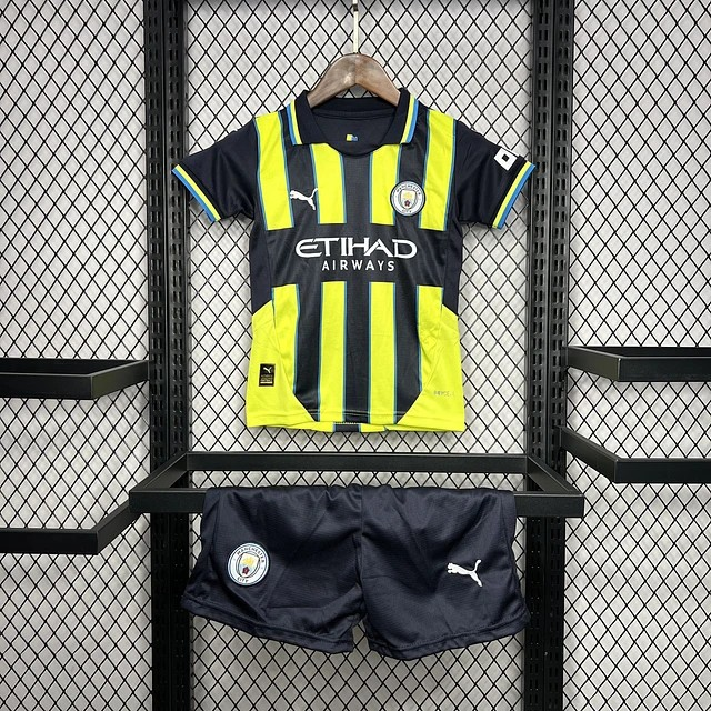Equipación infantil - Manchester City Segunda 2024/25