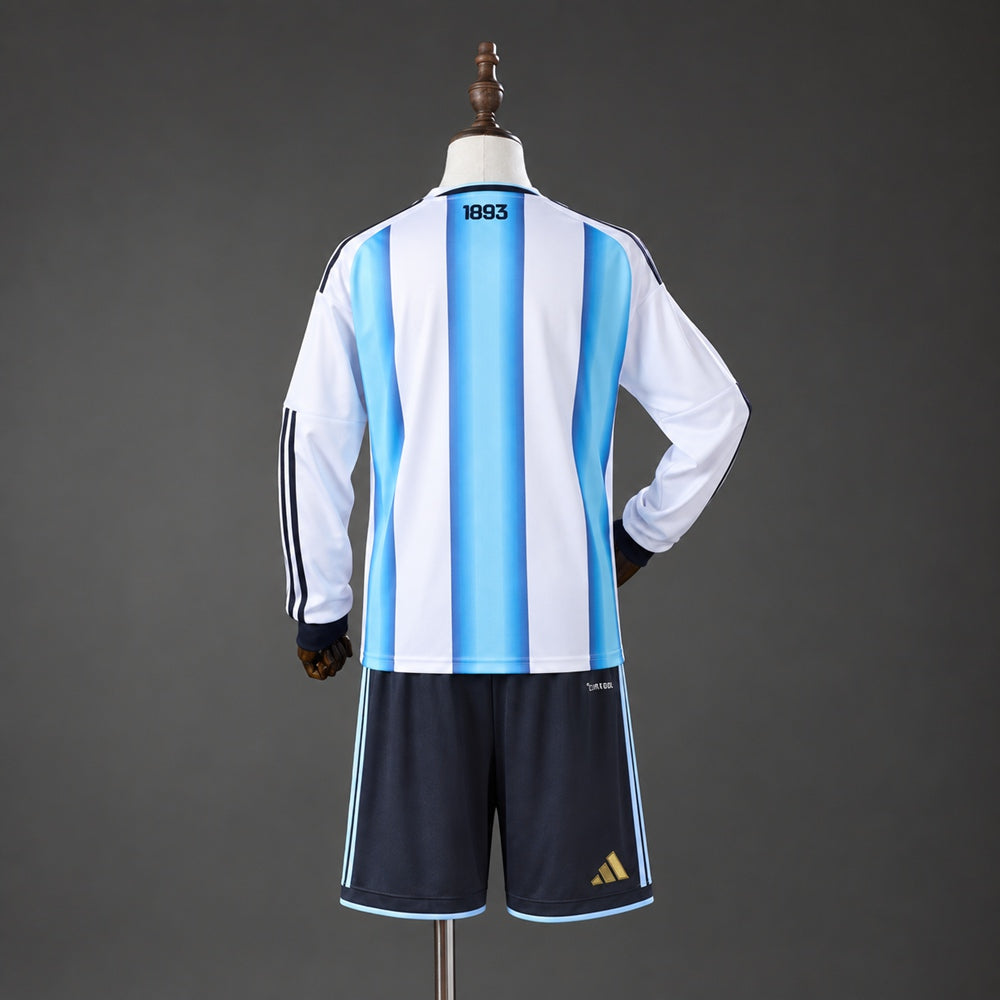 Kit Criança - Argentina Principal 2026 - Manga Comprida