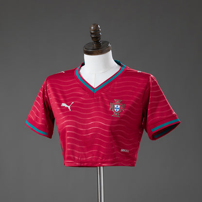 Camisola Principal Portugal - Croptop Feminino