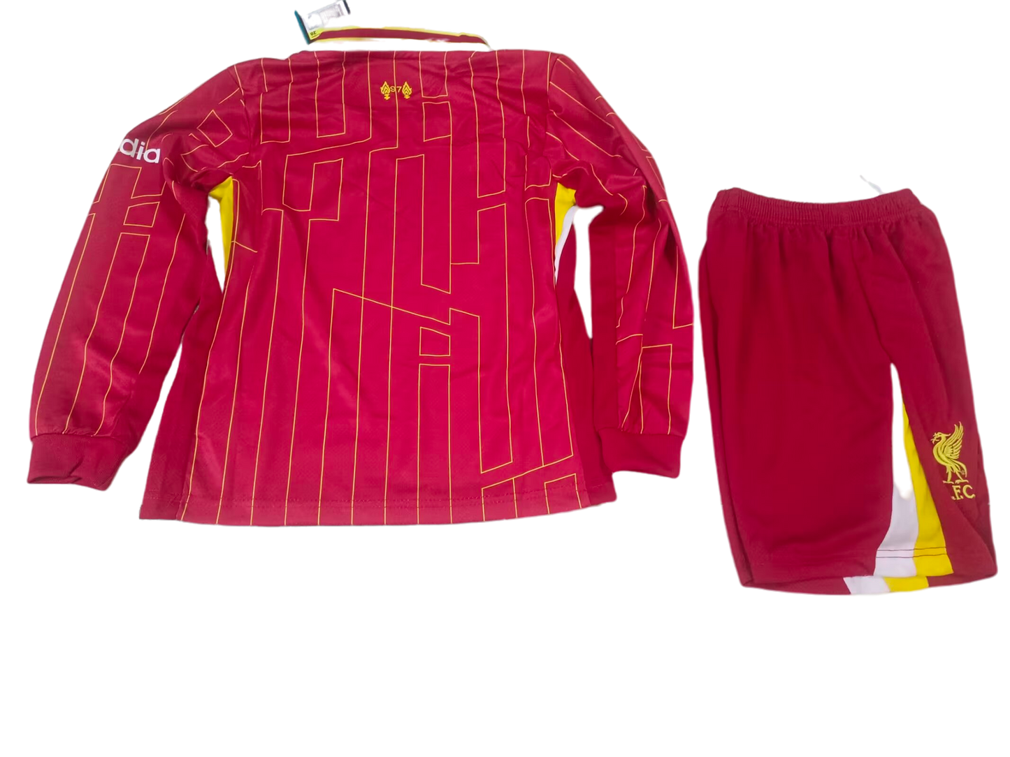 Kit Criança - Liverpool Home 2024/25 - Manga Comprida