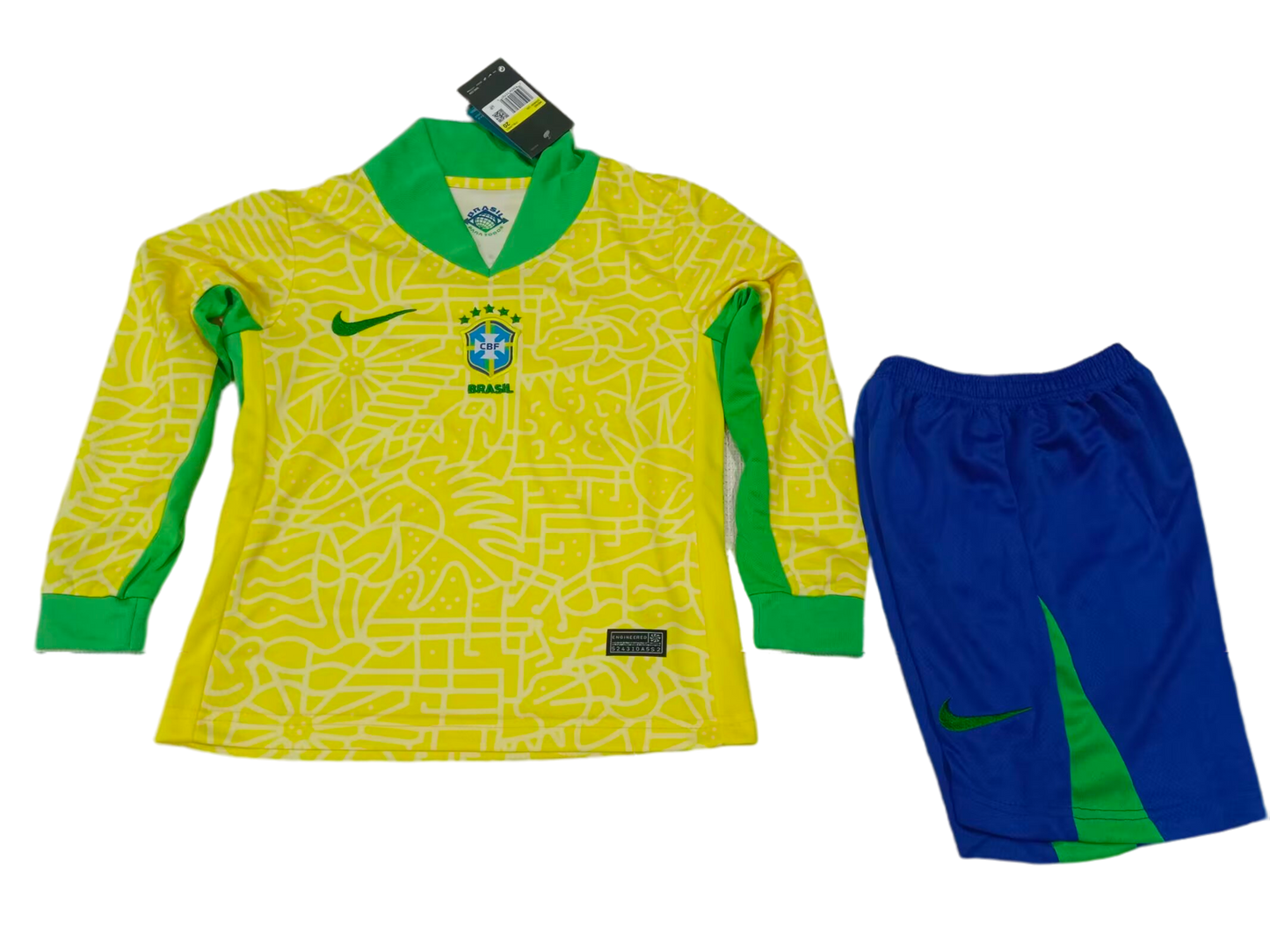 Kit Criança - Brasil Home 2024/25 - Manga Comprida