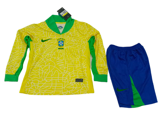 Kit Criança - Brasil Home 2024/25 - Manga Comprida