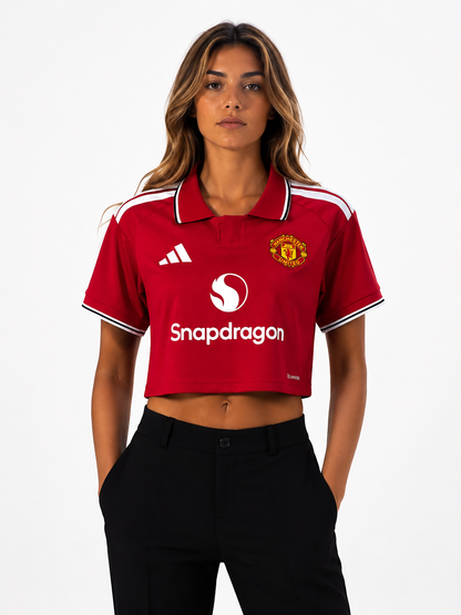Croptop Mulher Manchester United - Principal 2026/2027