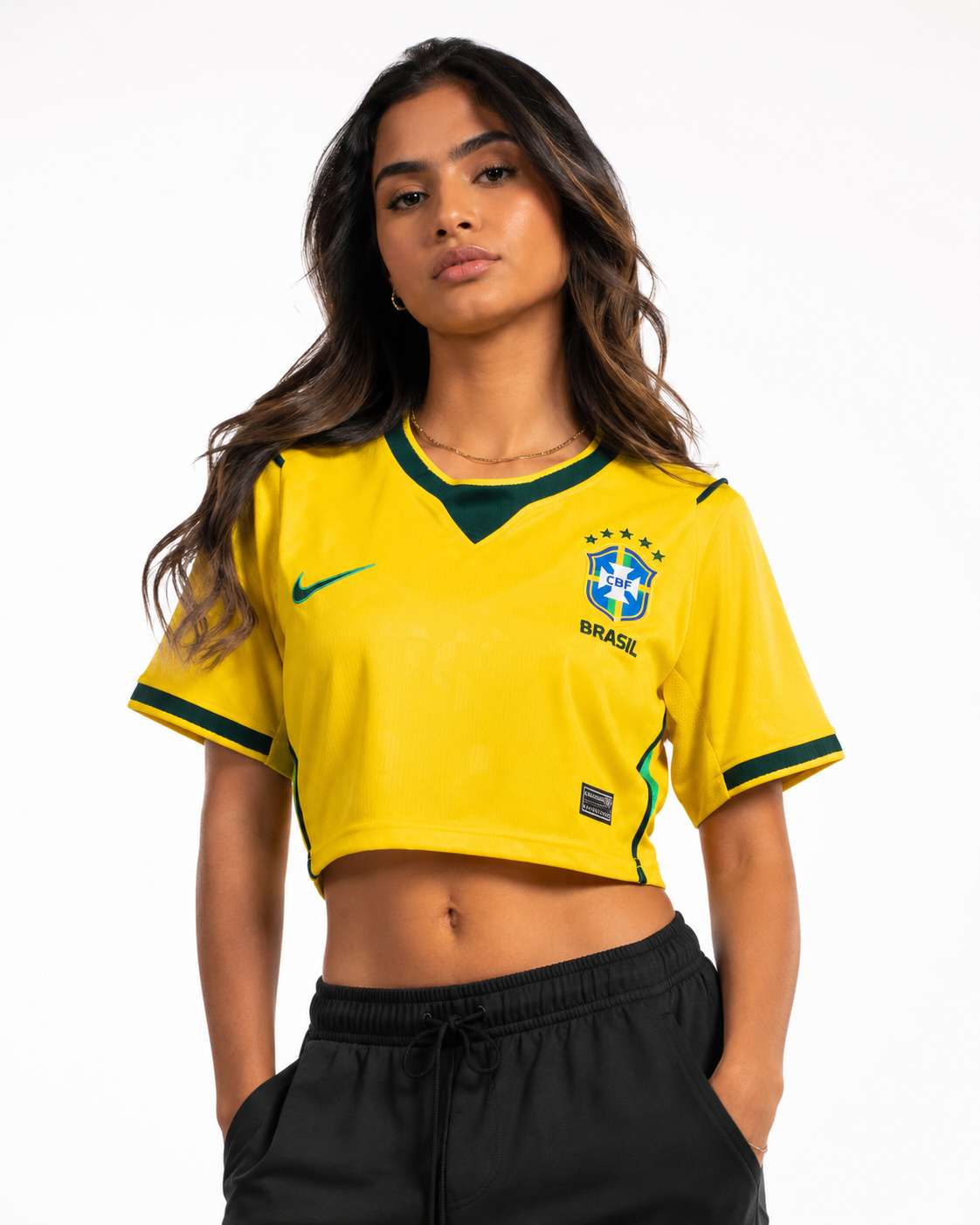 Camisola Principal Brasil - Croptop Feminino