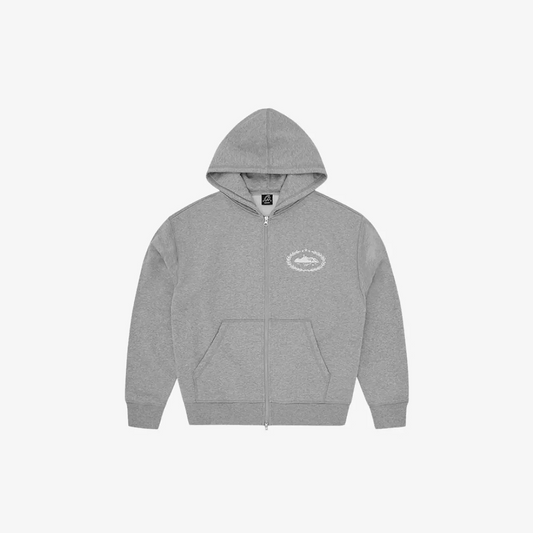 Corteiz Superior Royale Zip Hoodie Heather Grey