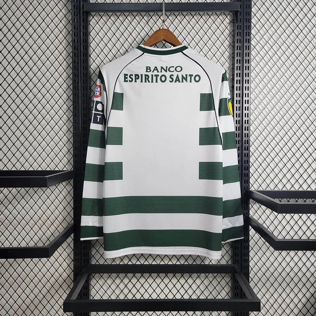 Camisola Sporting - Home 2002 Manga Comprida