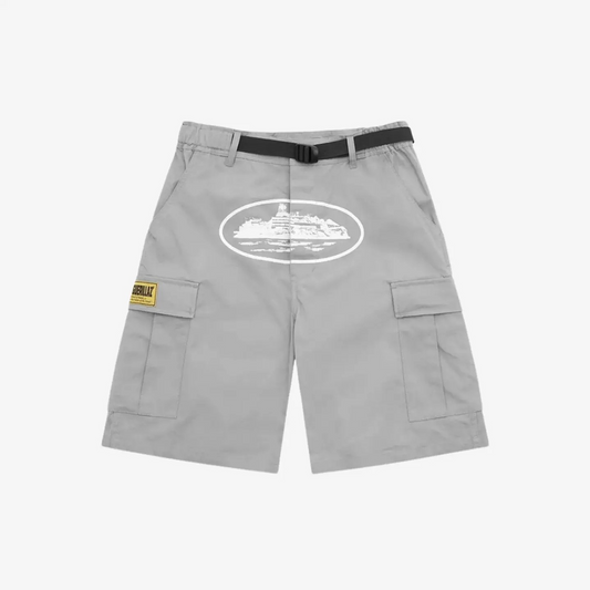 Corteiz Alcatraz Cargo Shorts Grey