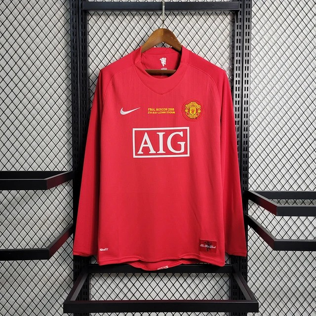 Camisola Manchester United - Home 2007/2008 Manga Comprida